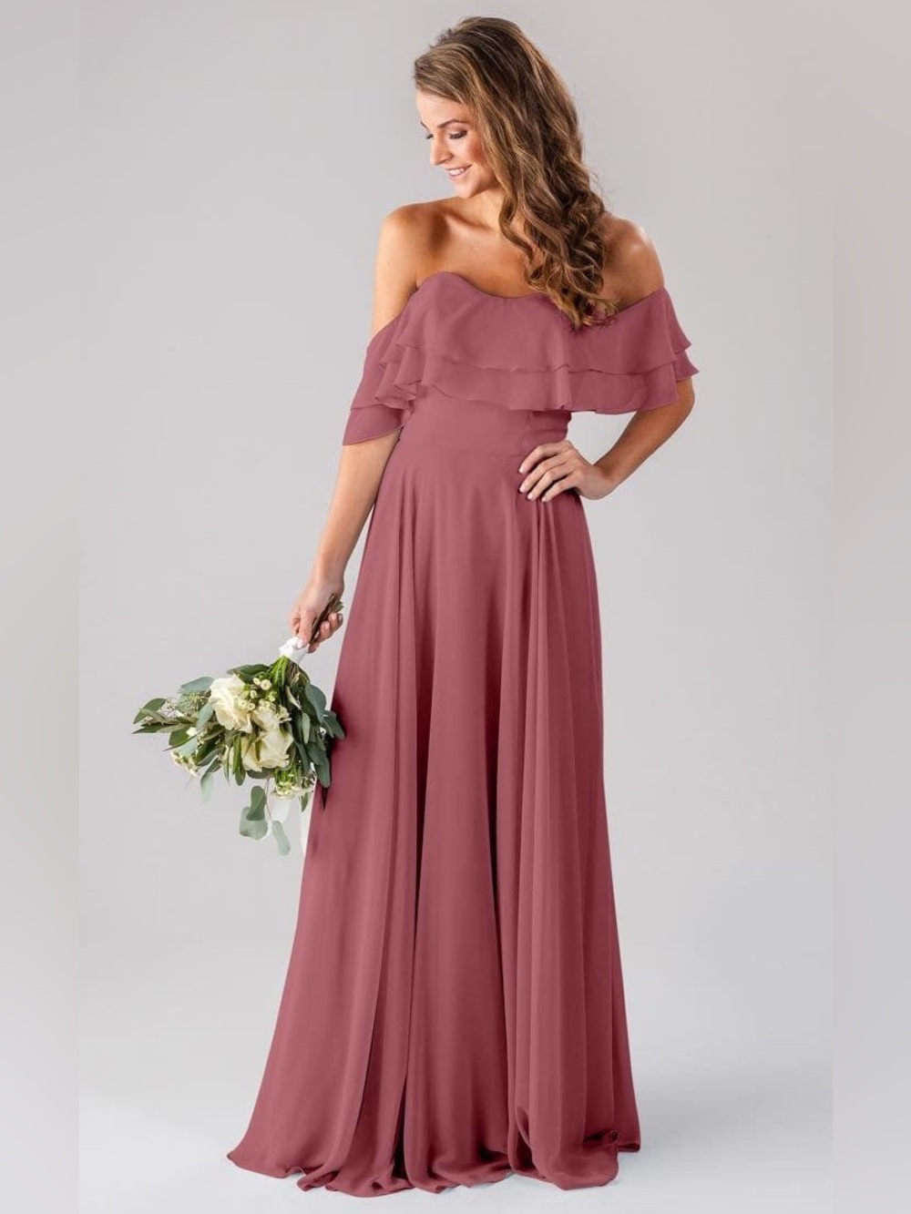 Kennedy Blue Allison Bridesmaids Dress size 6 in Rosewood